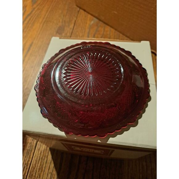 Vintage Avon 1990 1876 Cape Cod Ruby Red Cup & Saucer Set NOS w/ Box #3 - Picture 3 of 9